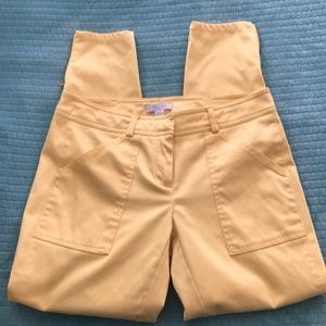 New York & Company Size 2 Yellow Crop Pants